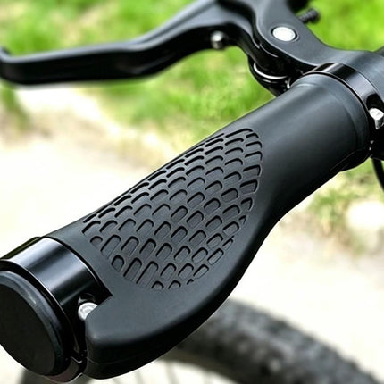 Cycling Lock-On MTB Ergonomic Mountain Bike Rubber Grips Bicycle Handlebar - Black