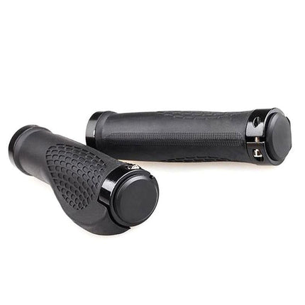 Cycling Lock-On MTB Ergonomic Mountain Bike Rubber Grips Bicycle Handlebar - Black