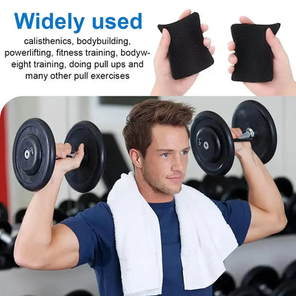 10Pcs Gym Workout Lifting Grips for Men & Women Pull up Weightlifting Hand Grips No Sweaty Hands - Black