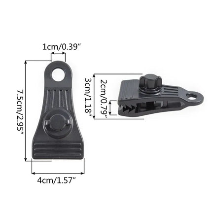 10Pcs Tarp Clips Lock Grip Tarp Clamps Pool Cover Clips Tent Fasteners Holder for Awnings Outdoor Camping