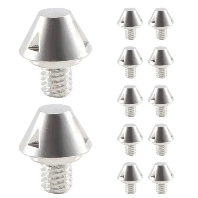 12 PCS M6 Football Shoe Replacement Spikes Studs For - Silver 8mm