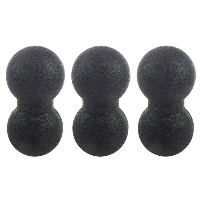 3X Fitness Peanut Massage Ball Fascia Massager Roller Pilates Yoga Gym Exercise Equipment - Black