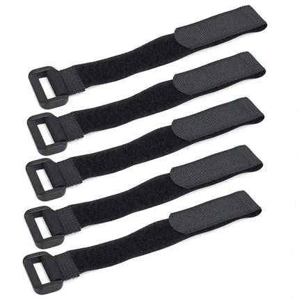 5pcs/lot Bicycle Handlebar Strap Holder Cycling Flashlight Tie Rope Bandages Universal Nylon Tie Fixed Items Bike Strap - 20x200mm Black