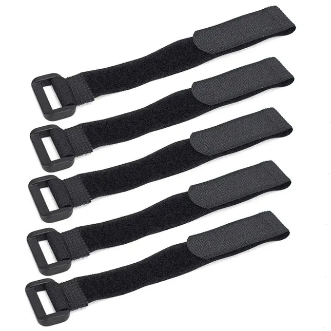 5pcs/lot Bicycle Handlebar Strap Holder Cycling Flashlight Tie Rope Bandages Universal Nylon Tie Fixed Items Bike Strap - 20x200mm Black
