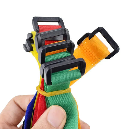5pcs/lot Bicycle Handlebar Strap Holder Cycling Flashlight Tie Rope Bandages Universal Nylon Tie Fixed Items Bike Strap - 20x200mm Black