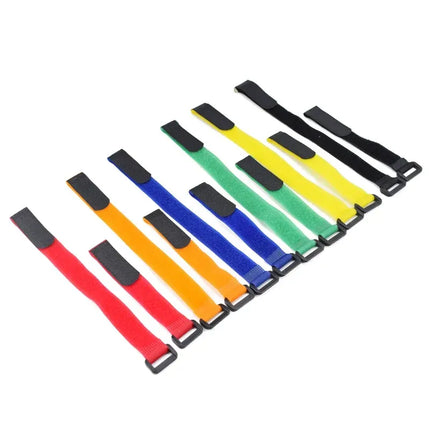 5pcs/lot Bicycle Handlebar Strap Holder Cycling Flashlight Tie Rope Bandages Universal Nylon Tie Fixed Items Bike Strap - 20x200mm Black