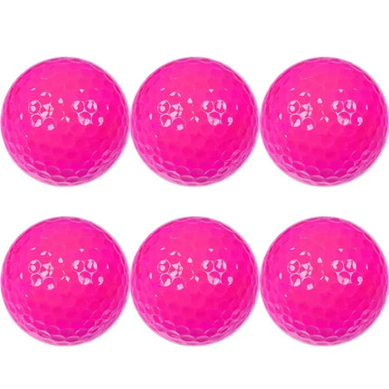 6Pcs Practice Golf Balls For Golfer Gift Golf Accessories for Indoor Outdoor - Pink Gift Ball