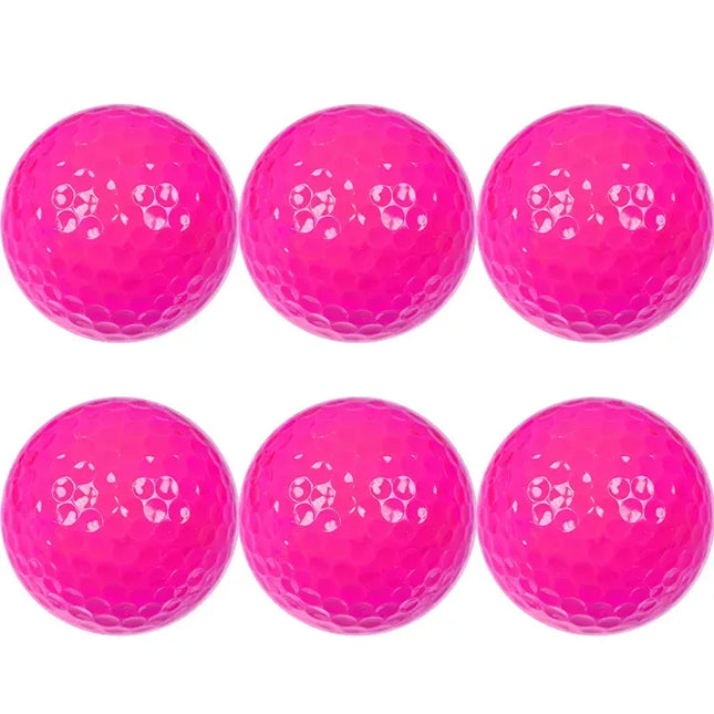 6Pcs Practice Golf Balls For Golfer Gift Golf Accessories for Indoor Outdoor - Pink Gift Ball