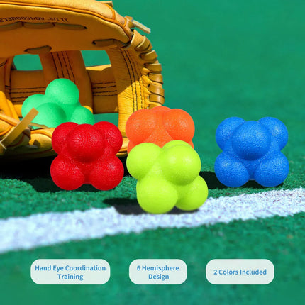 6 Pcs Reaction Ball Bounce Ball Reflex Equipment Agility Balls Fitness Exercise Sports Training Accessories