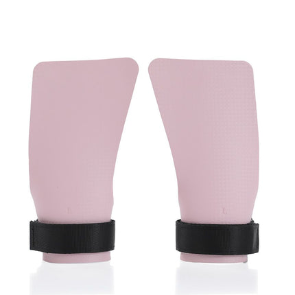 Basketball Hand Grips for Pull-ups Cross Training Gymnastics Weightlifting Palm Protector - Pink L