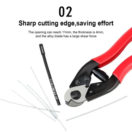 Bicycle Brake Shift Cable Cutter Bike Spoke Cutting Pliers MTB Cycling Repair Tool Brake Line Tube Plier - Red