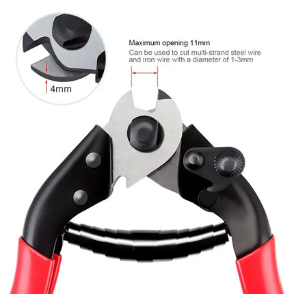 Bicycle Brake Shift Cable Cutter Bike Spoke Cutting Pliers MTB Cycling Repair Tool Brake Line Tube Plier - Red