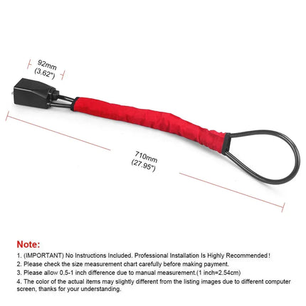 Car Steering Wheel Lock With Seat Belt Socket Steel Rope For Truck SUV Van RV With 3 Keys Universal Anti Theft Device - Yellow