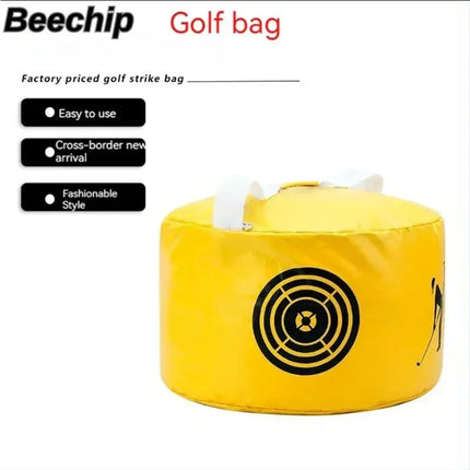Golf Hitting Bag Batting Bag Strength Improvement Accuracy Exerciser Swing Kit Beginners Aid - Black
