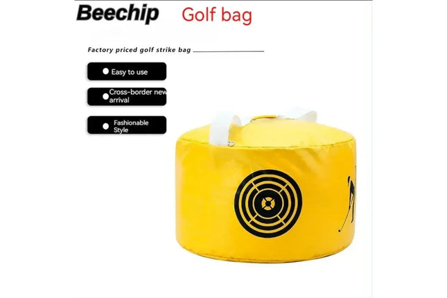 Golf Hitting Bag Batting Bag Strength Improvement Accuracy Exerciser Swing Kit Beginners Aid - Black