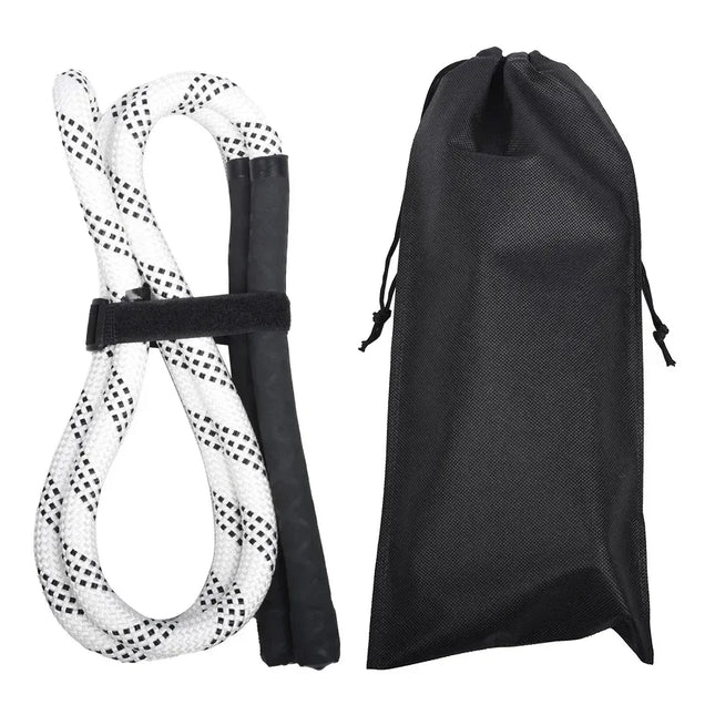 Golf Swing Practice Trainer Rope for Beginners Golf Gesture Correction Portable - White With Black