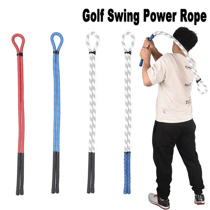 Golf Swing Practice Trainer Rope for Beginners Golf Gesture Correction Portable - Red With Black