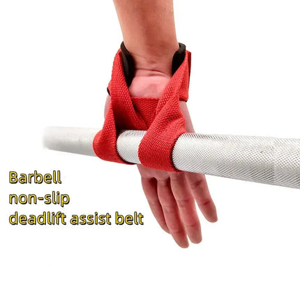 Gym Lifting Straps Barbell Deadlift Booster Belt Fitness Anti-slip Hand Wraps Wrist Straps Fitness Training Auxiliary Belt - Black M