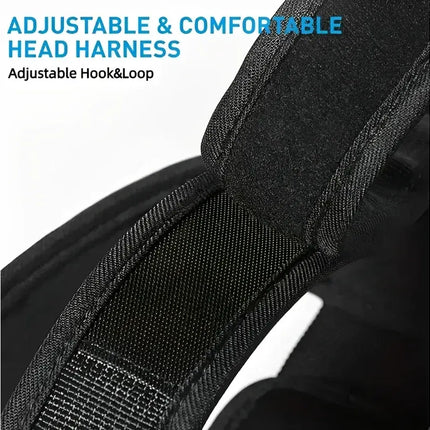 Head Neck Training Harness Exercise Cervical Spine Strap Adjustable Gym Fitness Weight Bearing Device - Blue