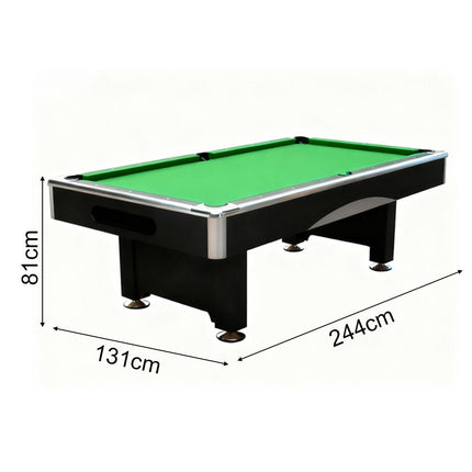 8Ft Billiard Table, Velvet Tablecloth with Accessories - Blue