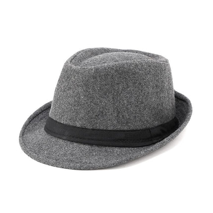Men Woolen Topper Hat Hat Xiangfang Warm Winter Black All yards