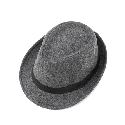 Men Woolen Topper Hat Hat Xiangfang Warm Winter Black All yards