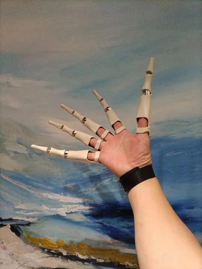 Halloween Articulated Fingers Plastic Party Props White Bones (left hand) Cartons