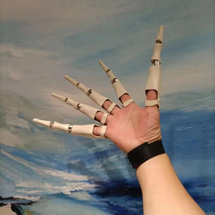 Halloween Articulated Fingers Plastic Party Props White Bones (Pair) Cartons