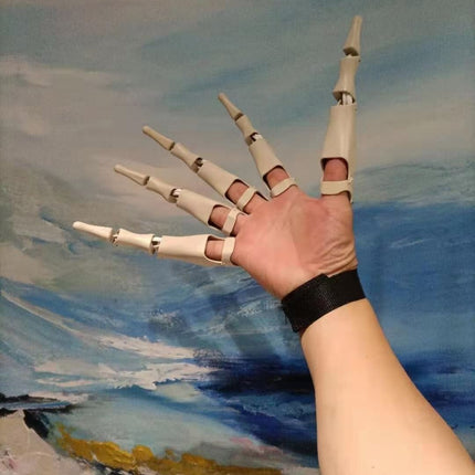 Halloween Articulated Fingers Plastic Party Props White Bones (Pair) Cartons