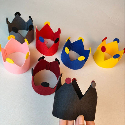 Birthday Hat Crown Party Props One Size Black Free size
