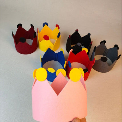 Birthday Hat Crown Party Props One Size Pink Free size