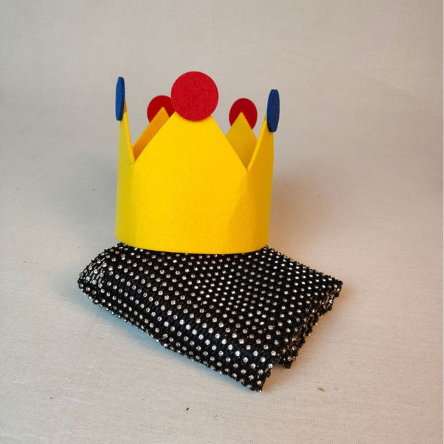 Birthday Hat Crown Party Props One Size Yellow Free size