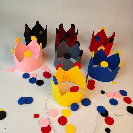 Birthday Hat Crown Party Props One Size Grey Free size
