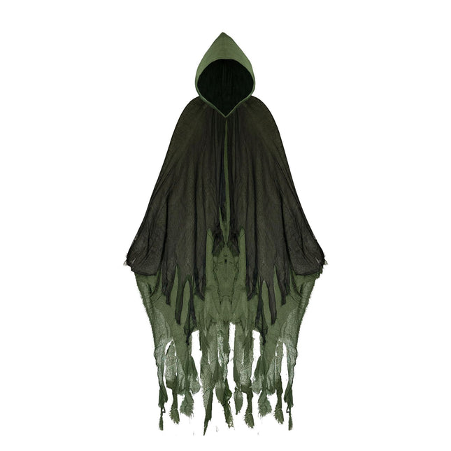 HSX Halloween Zombie Cloak Costume Props Dark green cloak Free size