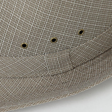 Men's Linen Top Hat Summer Dome Curled Brim Hong Kong and Macao hemp Black 57#