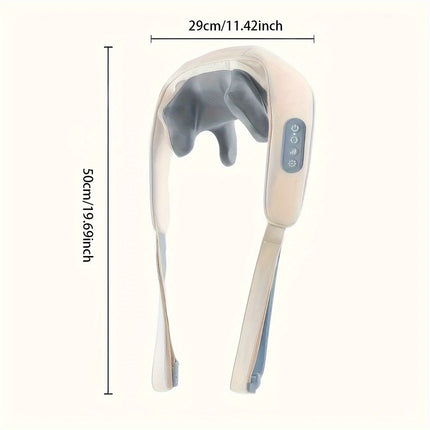Beige Blue neck and shoulder massager, deep tissue massage, ergonomic massager, relaxation massager, shiatsu massage, portable massager, Australia