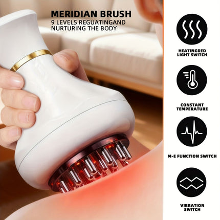 White Gray portable body massager, muscle relief massage, heating massage device, multiple massage modes, compact massager for travel, deep tissue massage, back neck shoulder massager, relaxation gift Australia, Aussie massage tool, post-workout recovery