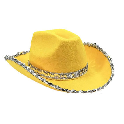 Bachelorette Party Hats Bachelor Party Hats Cowboy Hats White Pink Black Hats - Black - Size m
