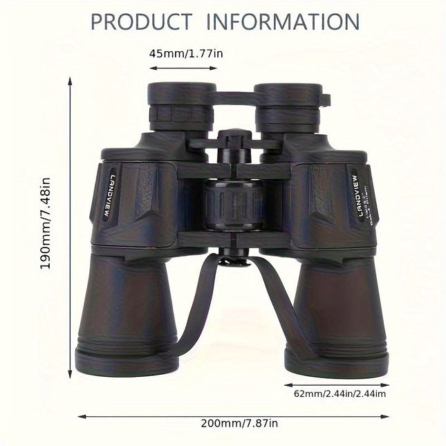 Yellow 10x50 Binoculars for Adults Outdoor Wildlife Bird Watching