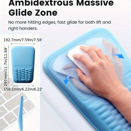 Gray Vaydeer Ergonomic Mouse Pad with Cushioned Wrist Rest and Smooth Tracking Surface