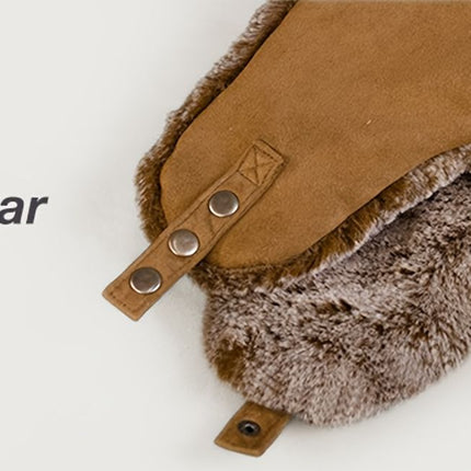 Men'S Winter Hat Hat With Mask Men'S Fashion Beanie Warm Winter Headwear - Khaki - Size L