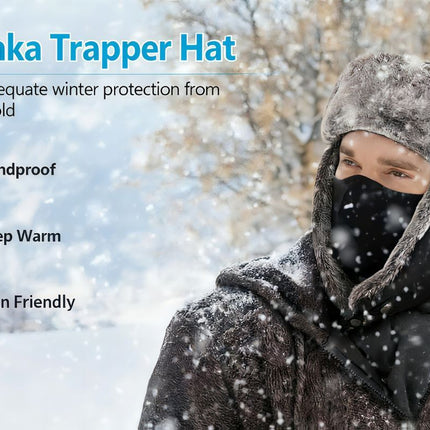 Men'S Winter Hat Hat With Mask Men'S Fashion Beanie Warm Winter Headwear - Khaki - Size L