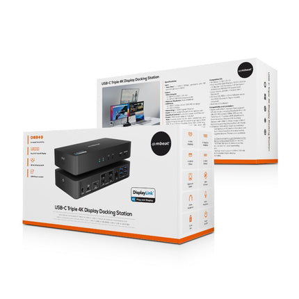 mbeat USB-C Triple 4K Display Docking Station  (DisplayLink® + HDMI-ALT)