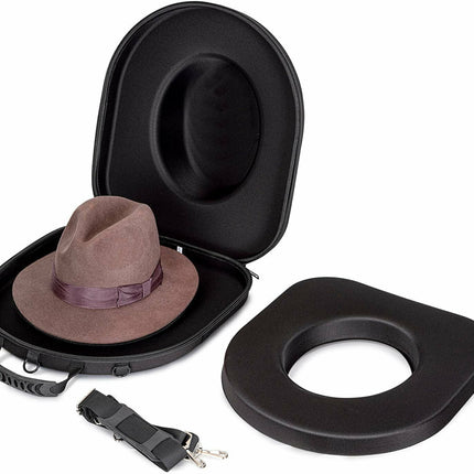 Travel Fedora Case - Universal Hat Carrier for Men & Women