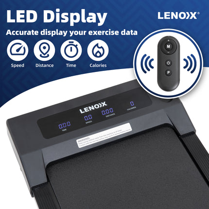 1.5 HP 52cm Electric Walking Pad Treadmill with Remote Control and Display Screen