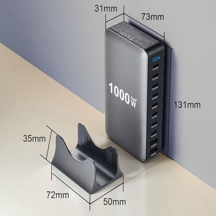1000W GaN Fast Charging Station 10Ports USB&Type-C for iPhone, Laptops, MacBook