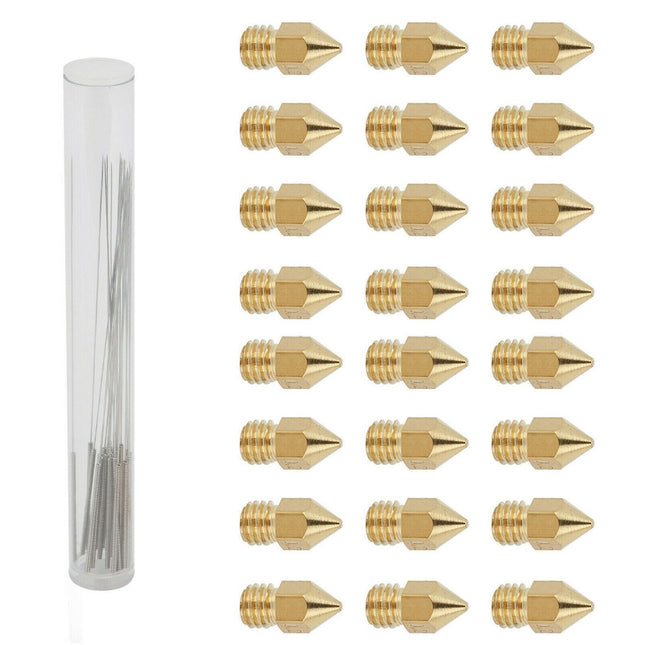 3D Printer 0.4mm Nozzle Throat & 0.4mm Extruder Brass Nozzle Printer Head Set