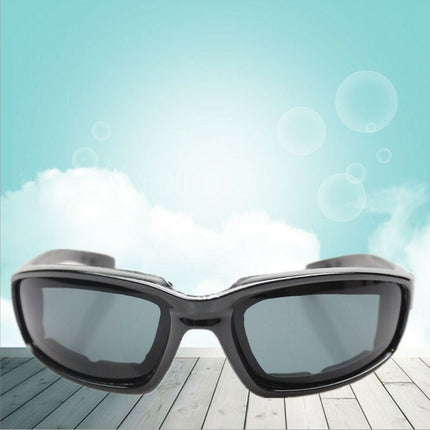 3pcs Chopper Foam Padded Motorcycle Riding Glasses Sunglasses Windproof Goggles
