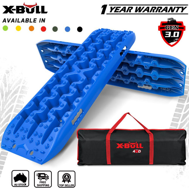 X-BULL Recovery tracks Mud Snow / Sand tracks / Grass 4X4 Caravan 2pcs 4WD Gen 3.0 - Blue