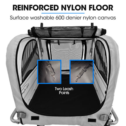 TAG-ALONG Pet & Cargo Jogger Bike Trailer, Pull Behind Bicycle Trailer Carrier Stroller, Grey